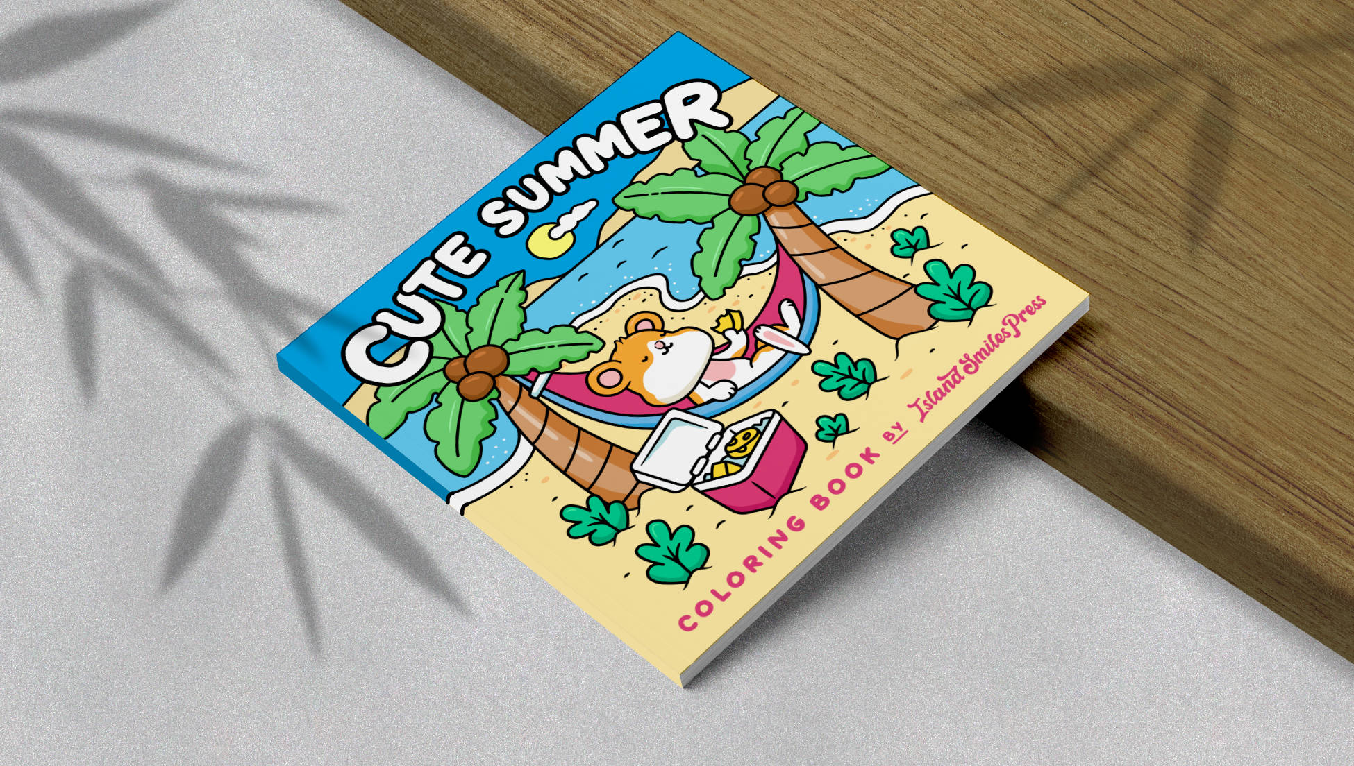 Cute Summer coloring book cover