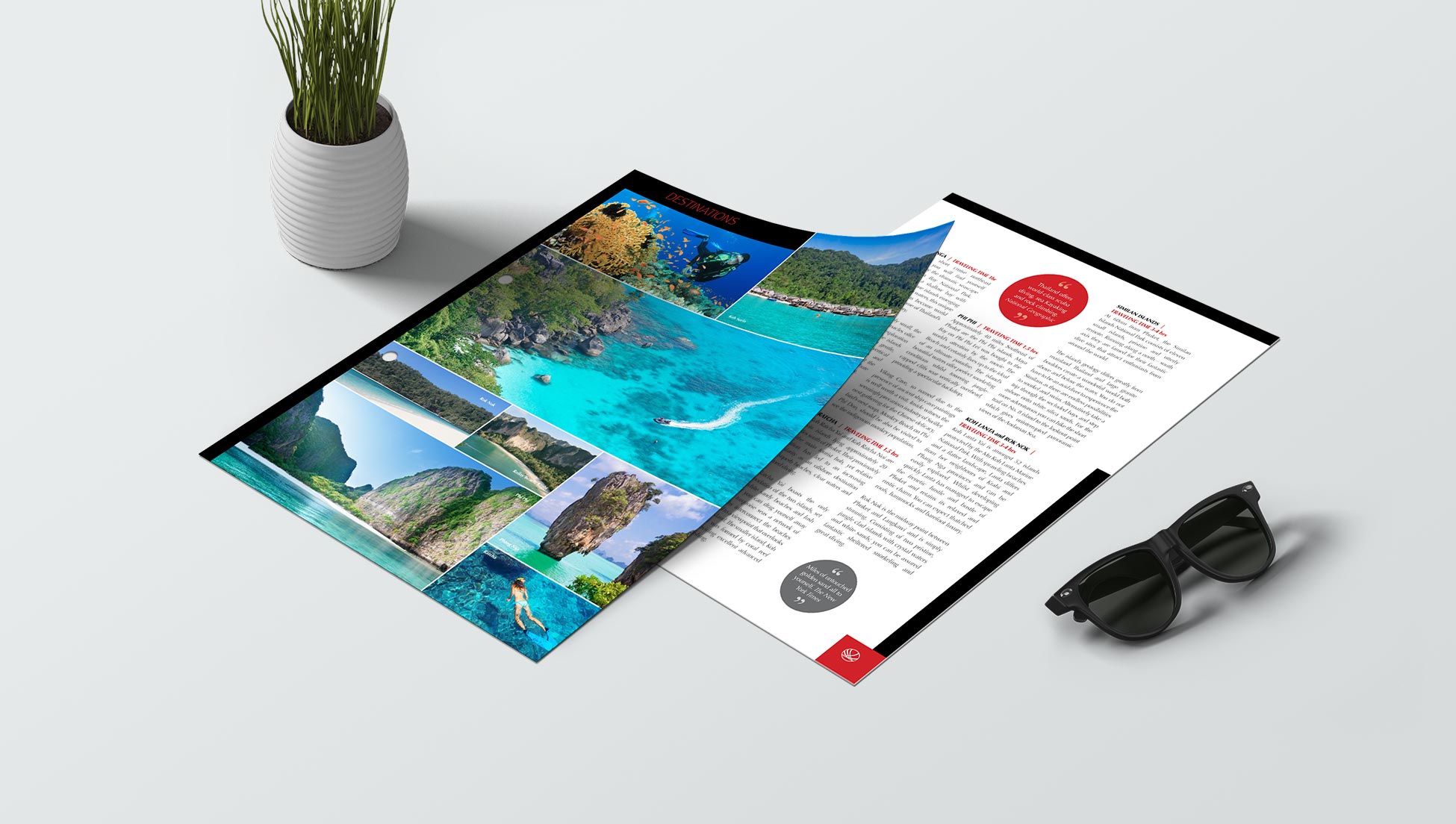 Yacht Solutions charter folder insert designs