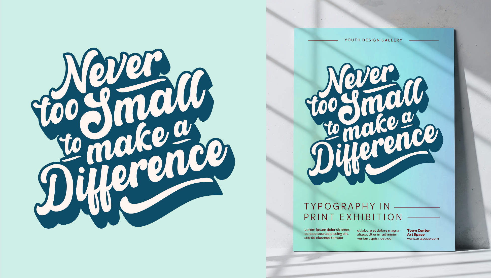 Typography print exhibition poster