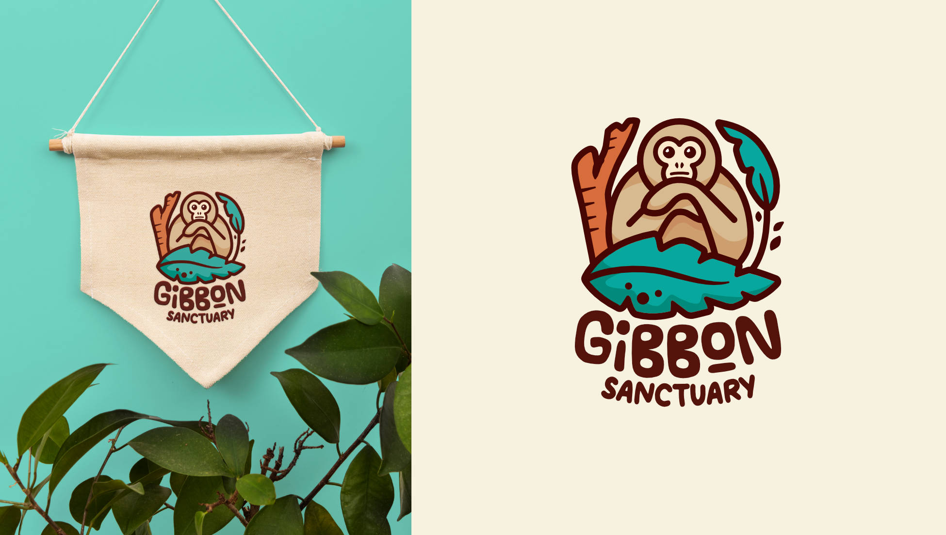 Gibbon Sanctuary logo concept