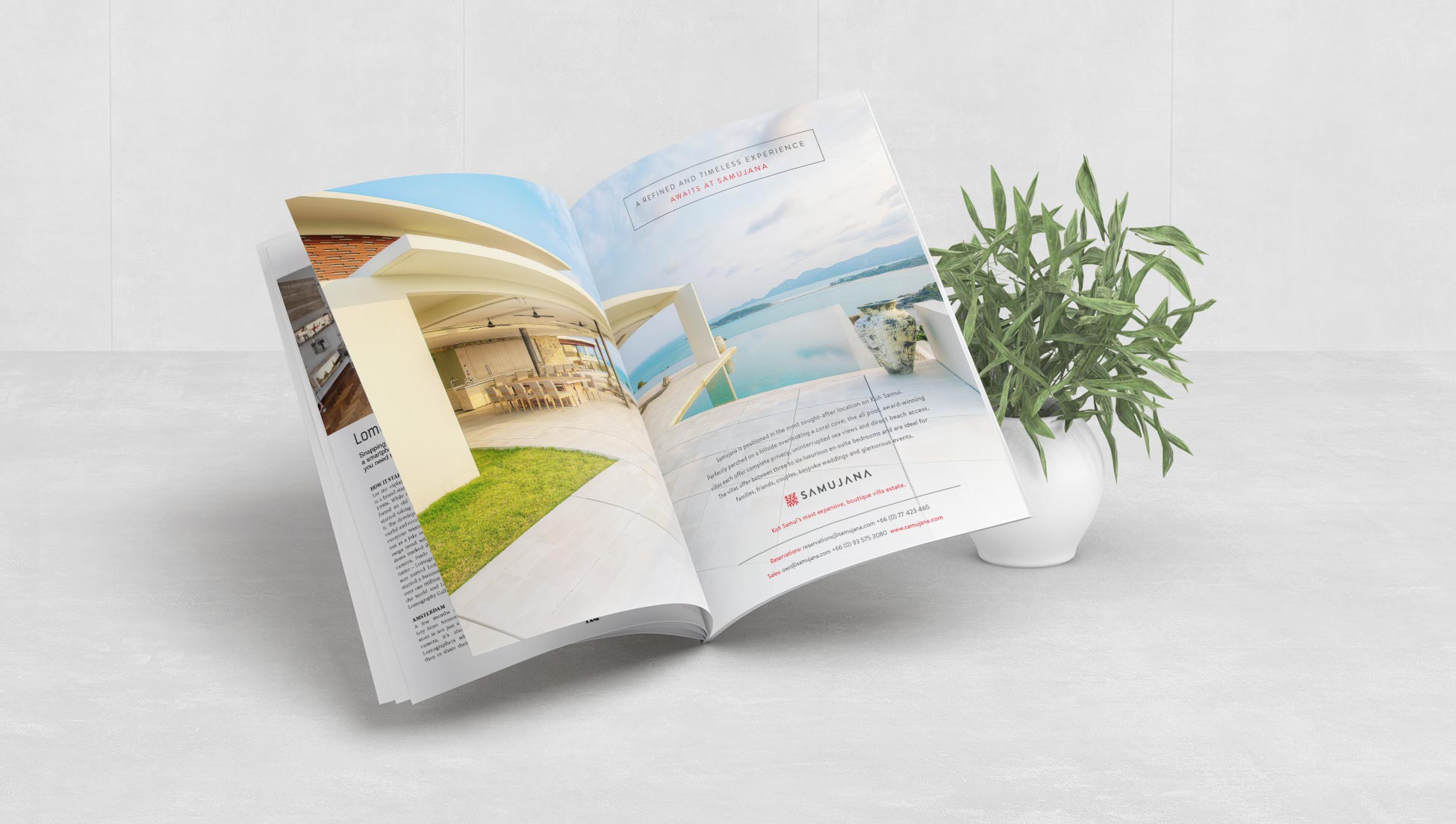 Samujana magazine advertising