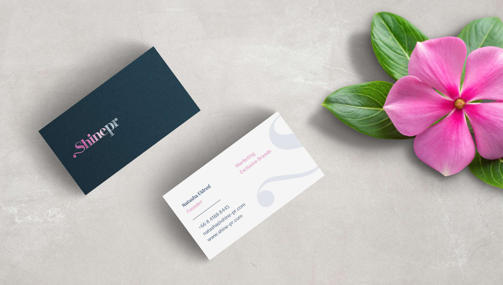 Shine PR business cards