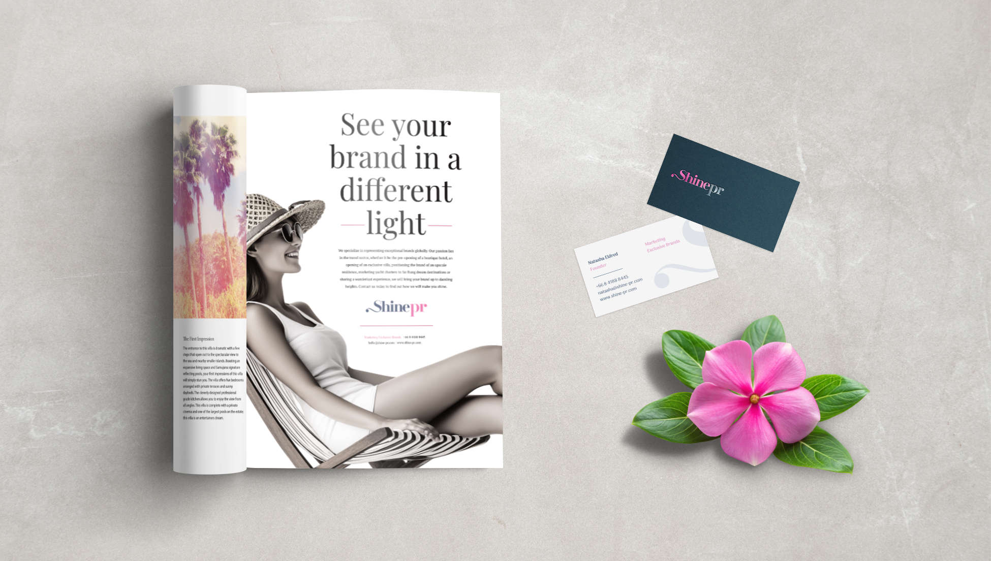 Shine PR print advertising